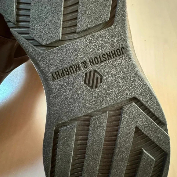 Johnston & Murphy Felder Chelsea Shoe Men Sz 8.5 Brown Leather  Sheepskin Boots - Picture 6 of 8